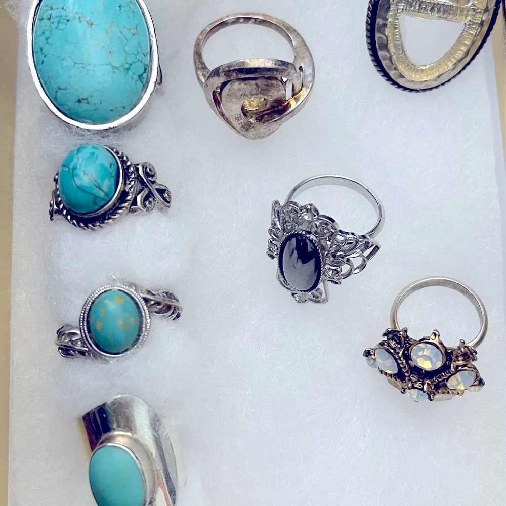 Vintage Untested Silver Tone Rings